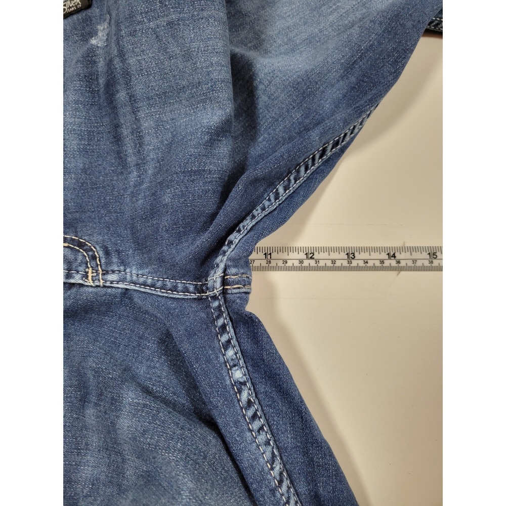 Silver Jeans Avery Slim Boot Women 29 Blue High Rise Flap Pocket L94613SSX318 - Picture 6 of 12